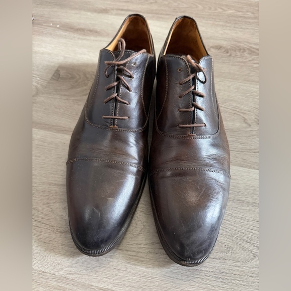 Di Bianco Brown Leather Cap-Toe Derby - Men\'s Dress Shoes
Made in Italy main image 8